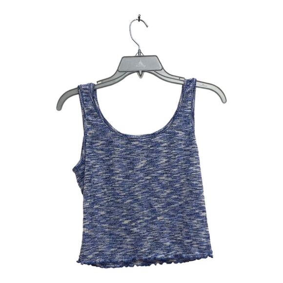 NWT Maronie blue and white lettuce hem tank size M - Picture 1 of 9